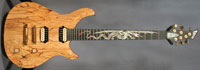Quicksilver Spalted Maple Guitar with Dragon Inlay