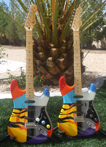 Two Fender Stratocaster Guitars